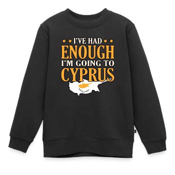 Zypern - Kinder Premium Organic Sweatshirt - Schwarz - Vorne - AI Model Kid Female (0cm)