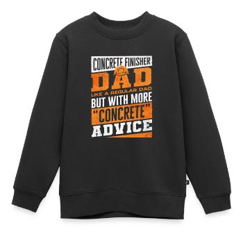 Concrete Finisher Concrete Mixer Construction - Kids Premium Organic Sweatshirt - black - Front - AI Model Kid Female (0cm)