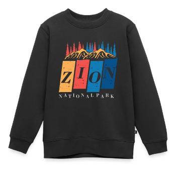 Parc national de Zion Souvenir Canyon Utah Hiking Cam - Sweat Premium enfant bio - noir - Devant - AI Model Kid Female (0cm)