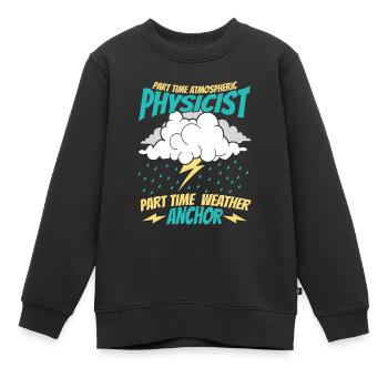 Physicien physicien - Sweat Premium enfant bio - noir - Devant - AI Model Kid Female (0cm)