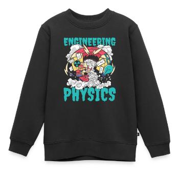 Physicien physicien - Sweat Premium enfant bio - noir - Devant - AI Model Kid Female (0cm)
