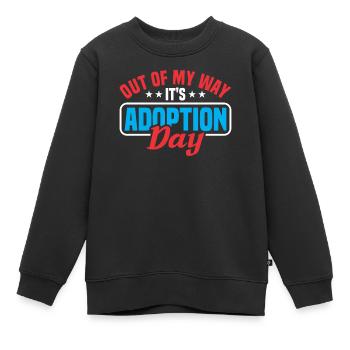Adoptiert Adoptien Pflegevater Pflegemutter - Kinder Premium Organic Sweatshirt - Schwarz - Vorne - AI Model Kid Female (0cm)