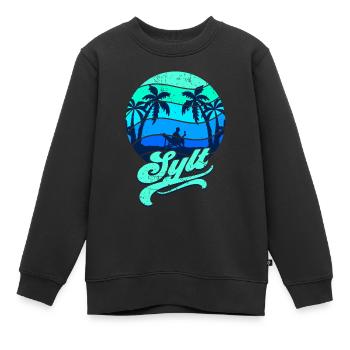 Sylt - Kinder Premium Organic Sweatshirt - Schwarz - Vorne - AI Model Kid Female (0cm)