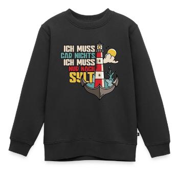 Sylt - Kinder Premium Organic Sweatshirt - Schwarz - Vorne - AI Model Kid Female (0cm)