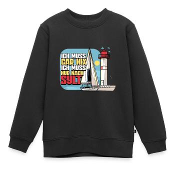 Sylt - Kinder Premium Organic Sweatshirt - Schwarz - Vorne - AI Model Kid Female (0cm)