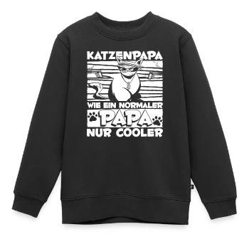 Location de chat Chat Domestique Cat - Sweat Premium enfant bio - noir - Devant - AI Model Kid Female (0cm)