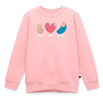 Sage-femme obstétricienne - Sweat Premium enfant bio - rose - Devant - AI Model Kid Female (0cm)