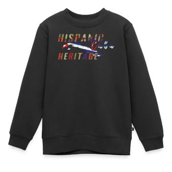 Cuban Cuba Flag Hispanic Heritage Month - Kinder Premium Organic Sweatshirt - Schwarz - Vorne - AI Model Kid Female (0cm)