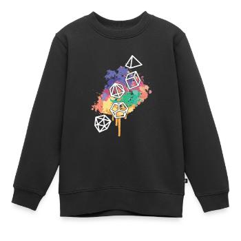 Different Shapes - Kinder Premium Organic Sweatshirt - Schwarz - Vorne - AI Model Kid Female (0cm)