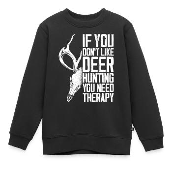 Chasseur de cerfs buck si vous - Sweat Premium enfant bio - noir - Devant - AI Model Kid Female (0cm)