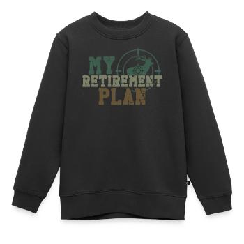 Chasseur de cerfs à la retraite - Sweat Premium enfant bio - noir - Devant - AI Model Kid Female (0cm)