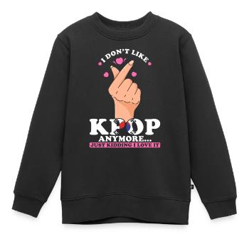 K-pop Ich Liebe K-pop - Kinder Premium Organic Sweatshirt - Schwarz - Vorne - AI Model Kid Female (0cm)
