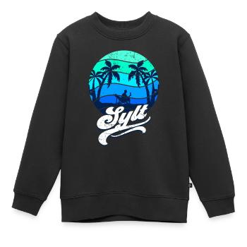Sylt - Kinder Premium Organic Sweatshirt - Schwarz - Vorne - AI Model Kid Female (0cm)