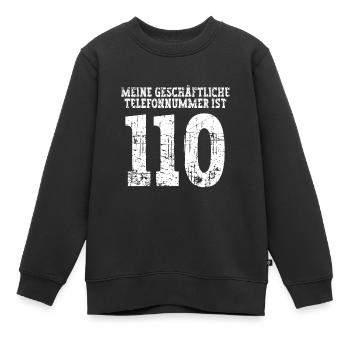 Polizist Polizei - Kinder Premium Organic Sweatshirt - Schwarz - Vorne - AI Model Kid Female (0cm)