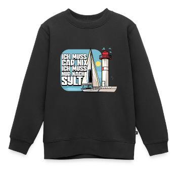 Sylt - Kinder Premium Organic Sweatshirt - Schwarz - Vorne - AI Model Kid Female (0cm)