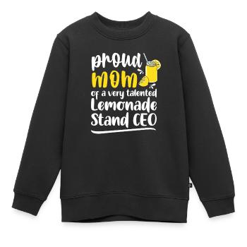 Fière maman d’un PDG de stand de limonade très talentueux - Sweat Premium enfant bio - noir - Devant - AI Model Kid Female (0cm)