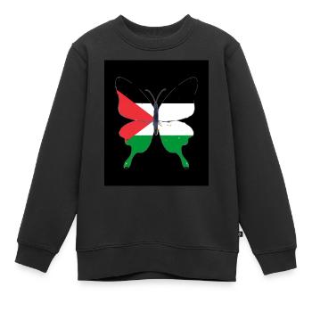 Palestine - Sweat Premium enfant bio - noir - Devant - AI Model Kid Female (0cm)
