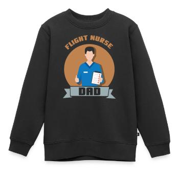 Infirmière de vol Papa Médecin de vol Médecin de vol Médecin de vol - Sweat Premium enfant bio - noir - Devant - AI Model Kid Female (0cm)