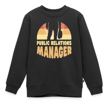 Manager Für Öffentlichkeitsarbeit Job PR Beruf - Kinder Premium Organic Sweatshirt - Schwarz - Vorne - AI Model Kid Female (0cm)