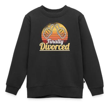 Scheidung Trennung Ehe Ex Scheidungsparty - Kinder Premium Organic Sweatshirt - Schwarz - Vorne - AI Model Kid Female (0cm)