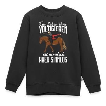 Voltigieren - Kinder Premium Organic Sweatshirt - Schwarz - Vorne - AI Model Kid Female (0cm)