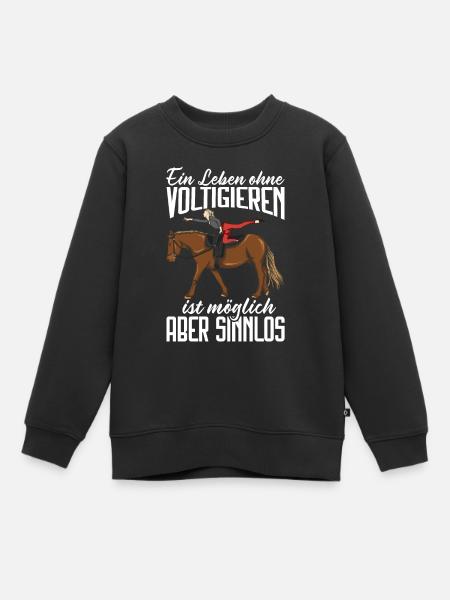 Voltigieren - Kinder Premium Organic Sweatshirt - Schwarz