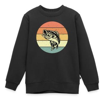 Perche - Sweat Premium enfant bio - noir - Devant - AI Model Kid Female (0cm)
