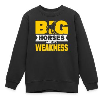 Clydesdale Pferdesport Kaltblutpferd Schottland - Kinder Premium Organic Sweatshirt - Schwarz - Vorne - AI Model Kid Female (0cm)