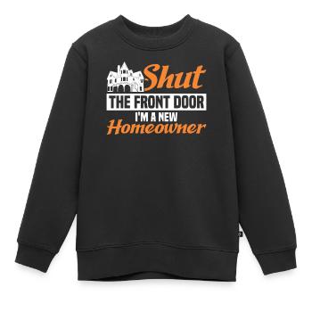 Propriétaire Propriétaire Cadeau Propriétaire Propriétaire - Sweat Premium enfant bio - noir - Devant - AI Model Kid Female (0cm)