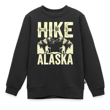 Wanderungen In Alaska Wandern Wanderung Wanderer - Kinder Premium Organic Sweatshirt - Schwarz - Vorne - AI Model Kid Female (0cm)