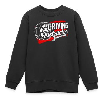 Fahrlehrer Fahrschule Fahrstunde Fahrschüler - Kinder Premium Organic Sweatshirt - Schwarz - Vorne - AI Model Kid Female (0cm)