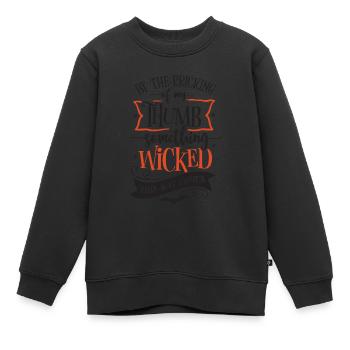 Par la piqûre de mon pouce quelque chose de méchant vient - Sweat Premium enfant bio - noir - Devant - AI Model Kid Female (0cm)