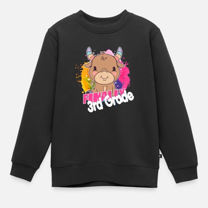 Endlich 3. Klasse, Zweitklässler - Kinder Premium Organic Sweatshirt - Schwarz
