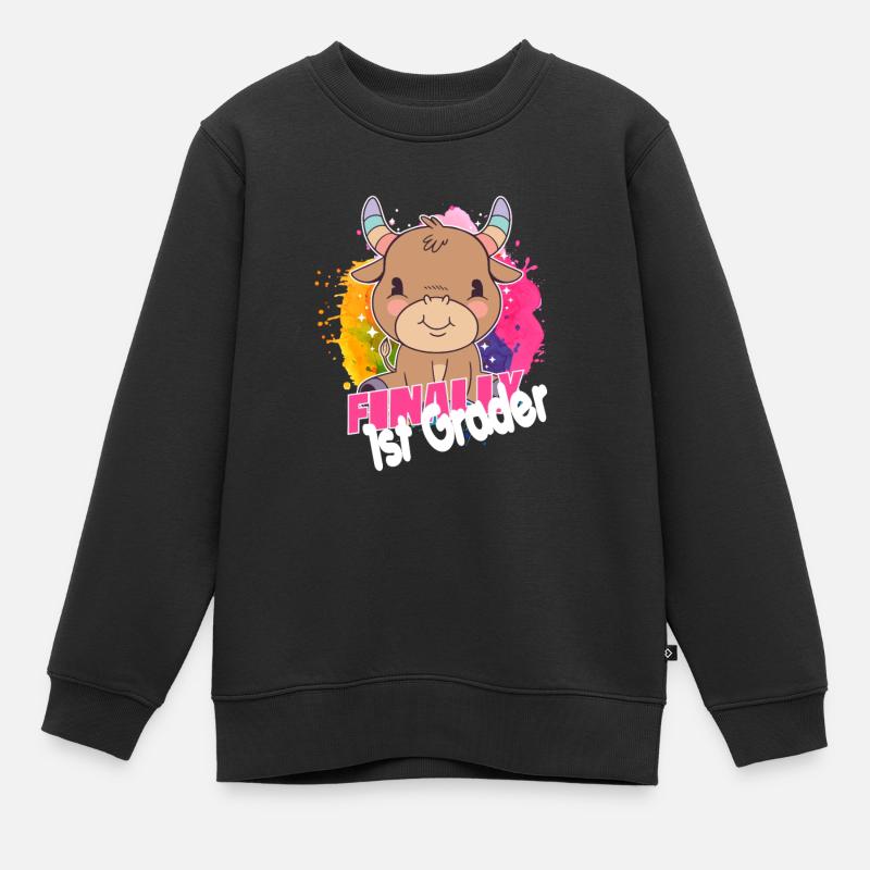 Endlich 1. Klasse, Erstklässler - Kinder Premium Organic Sweatshirt - Schwarz