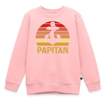Herren Papitän Papa und Kapitän Lustiges Vintage - Sweat Premium enfant bio - rose - Devant - AI Model Kid Female (0cm)