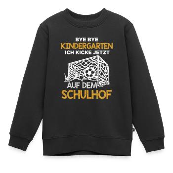 Einschulung Schulanfang Kindergarten Schulstart - Kinder Premium Organic Sweatshirt - Schwarz - Vorne - AI Model Kid Female (0cm)