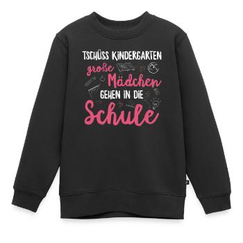 Einschulung Schulanfang Kindergarten Schulstart - Kinder Premium Organic Sweatshirt - Schwarz - Vorne - AI Model Kid Female (0cm)
