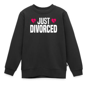 Divorce Séparation Mariage Ex Partie au divorce - Sweat Premium enfant bio - noir - Devant - AI Model Kid Female (0cm)