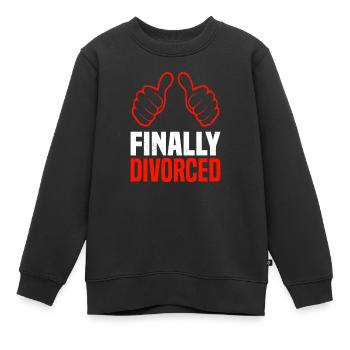 Divorce Separation Marriage Ex Divorce Party - Kids Premium Organic Sweatshirt - black - Front - AI Model Kid Female (0cm)