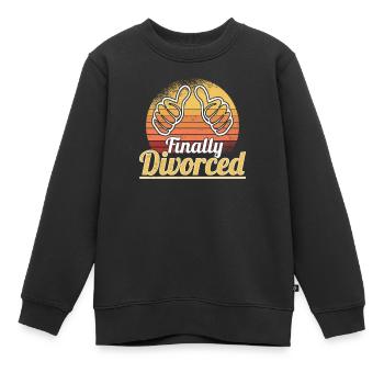 Divorce Separation Marriage Ex Divorce Party - Kids Premium Organic Sweatshirt - black - Front - AI Model Kid Female (0cm)