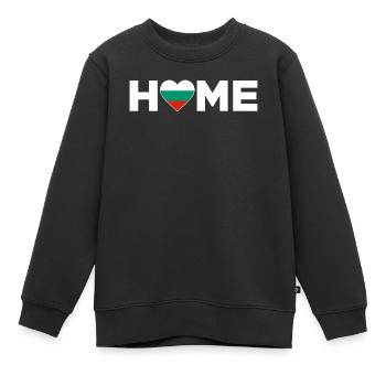 Bulgarie Patrie Bulgarie Drapeau - Sweat Premium enfant bio - noir - Devant - AI Model Kid Female (0cm)
