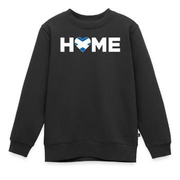Schottland Heimat Schottland Flagge - Kinder Premium Organic Sweatshirt - Schwarz - Vorne - AI Model Kid Female (0cm)