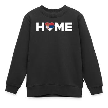 Serbien Heimat Serbien Flagge Serbien Liebe - Kinder Premium Organic Sweatshirt - Schwarz - Vorne - AI Model Kid Female (0cm)