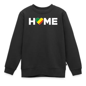 Congo Patrie Congo Drapeau Congo Amour - Sweat Premium enfant bio - noir - Devant - AI Model Kid Female (0cm)