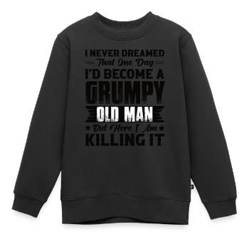 Sinistre vieil homme Grand-père Griesgram Méchant grand-père - Sweat Premium enfant bio - noir - Devant - AI Model Kid Female (0cm)