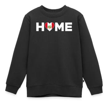 Peru Heimat Peru Flagge Peru Liebe - Kinder Premium Organic Sweatshirt - Schwarz - Vorne - AI Model Kid Female (0cm)