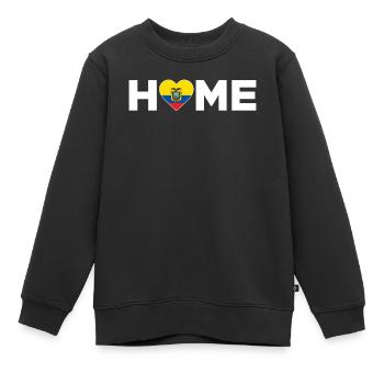 Équateur Accueil Équateur Drapeau Équateur Amour - Sweat Premium enfant bio - noir - Devant - AI Model Kid Female (0cm)