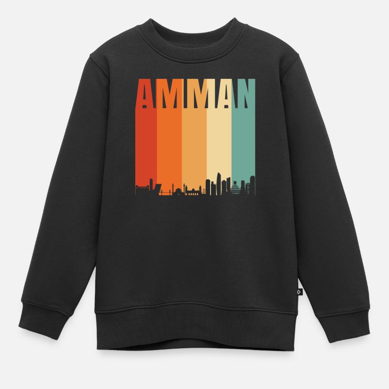 Amman - Kinder Premium Organic Sweatshirt - Schwarz
