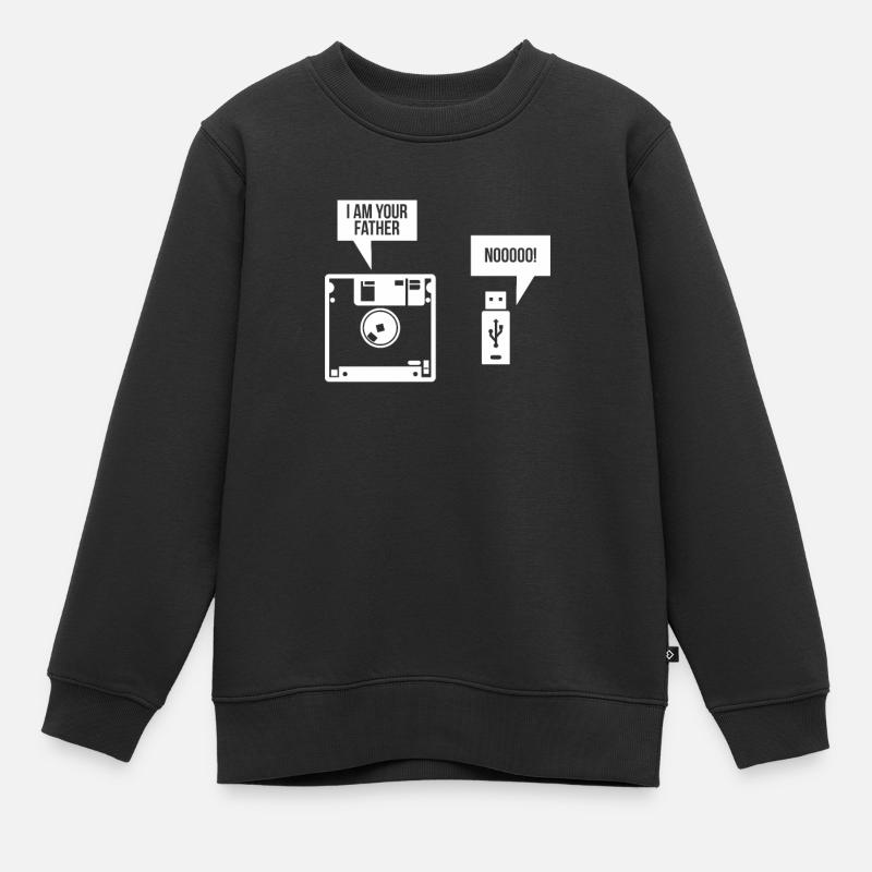 Disque USB Je suis votre père ordinateur nerd - Sweat Premium enfant bio - noir
