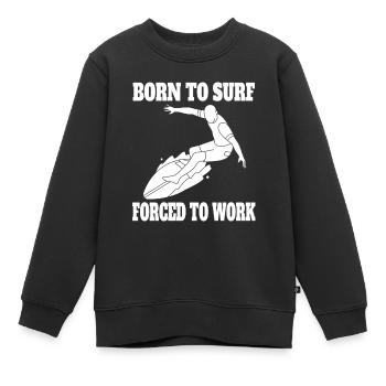 Surfer surf surf surf surf moniteur de surf - Sweat Premium enfant bio - noir - Devant - AI Model Kid Female (0cm)